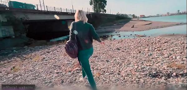  Public Agent fuck Russian Teen in Doggy Under the Bridge with Cum Swallow